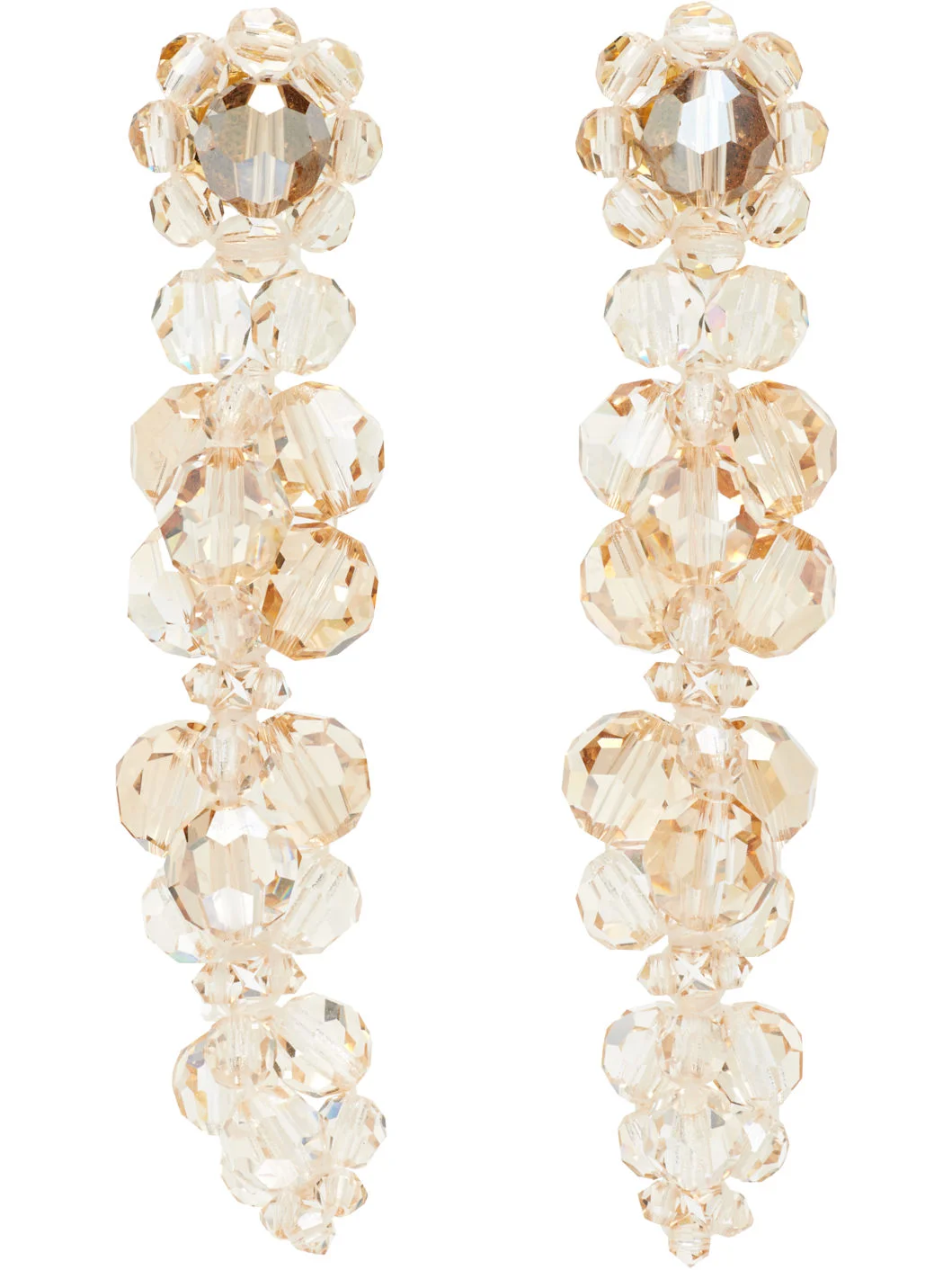 Cluster Drip Crystal Earrings - 1