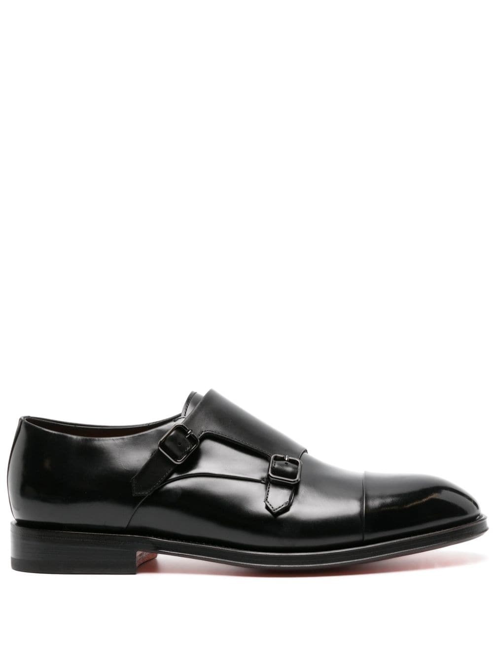 double-buckled patent-leather shoes - 1