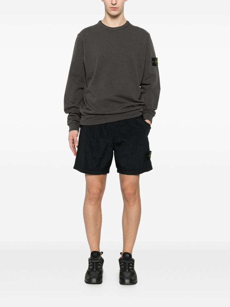 Stone Island logo-patch crew-neck sweatshirt outlook