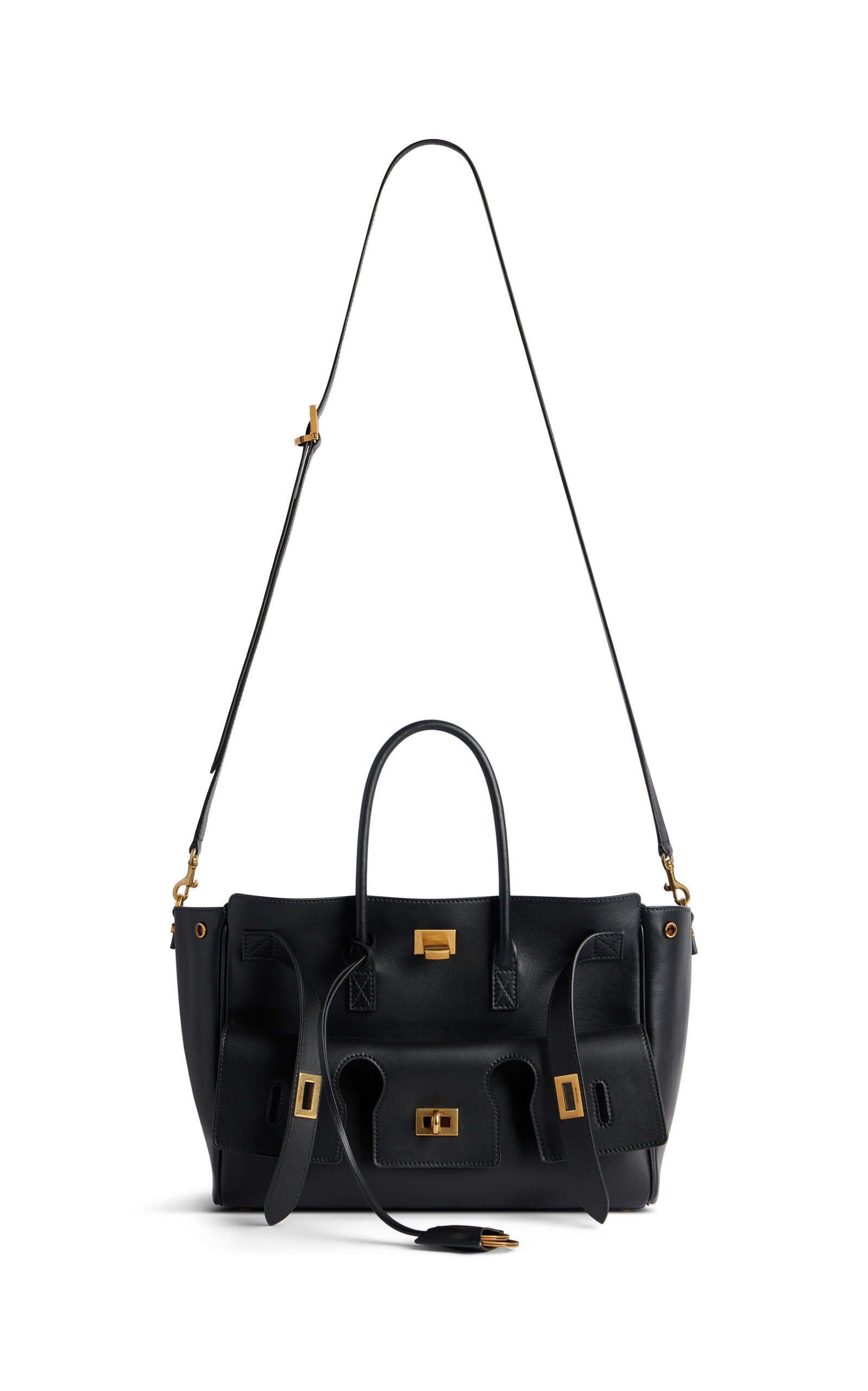 Bel Air Small Leather Carry-All Bag black - 5