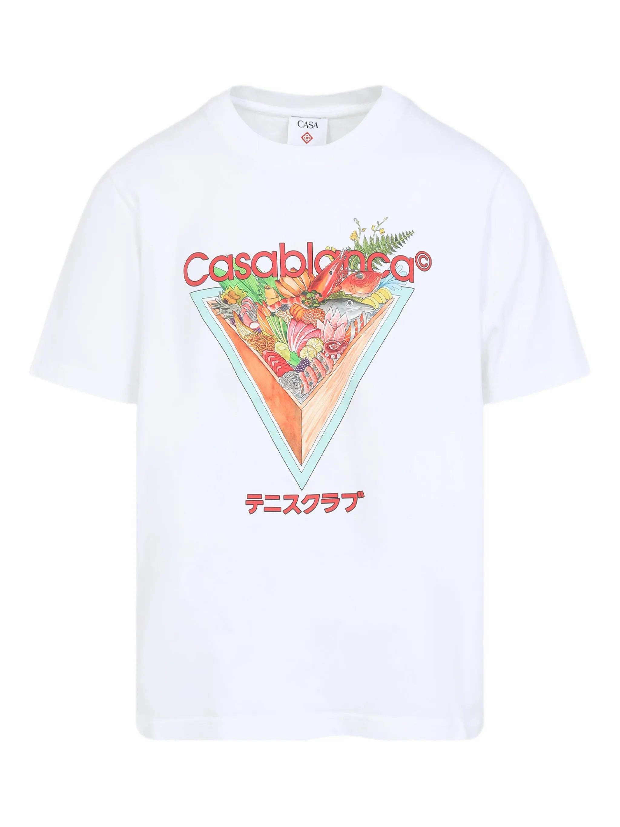 Casablanca Tennis Club Icon Triangle-print Graphic T-shirt - 3