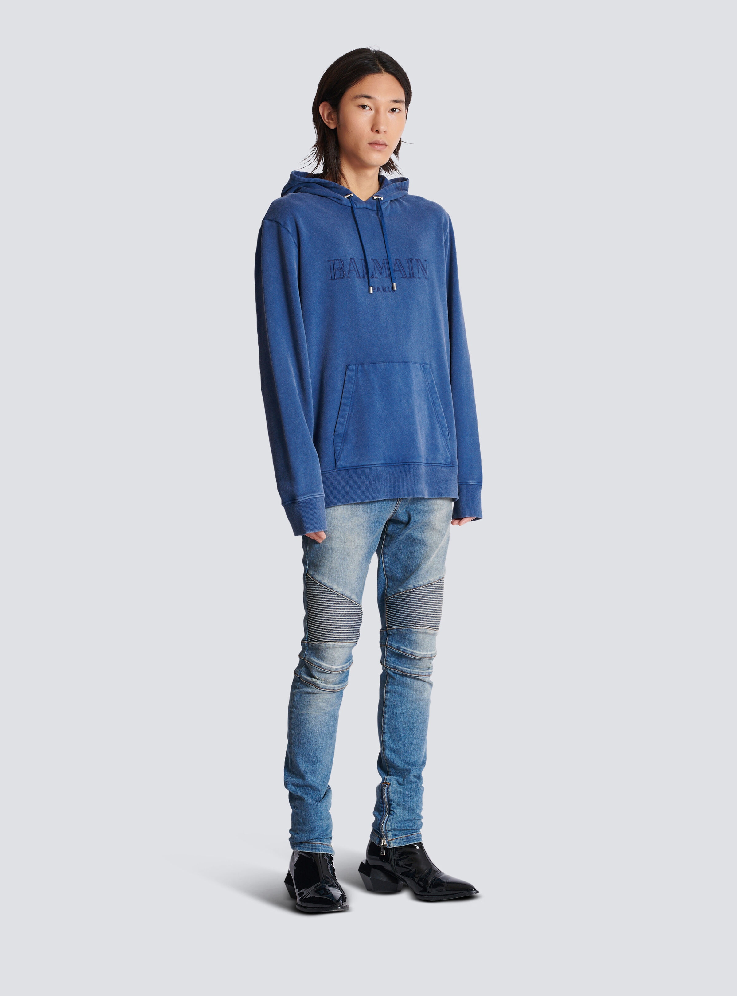 Vintage Balmain embroidered hoodie - 3
