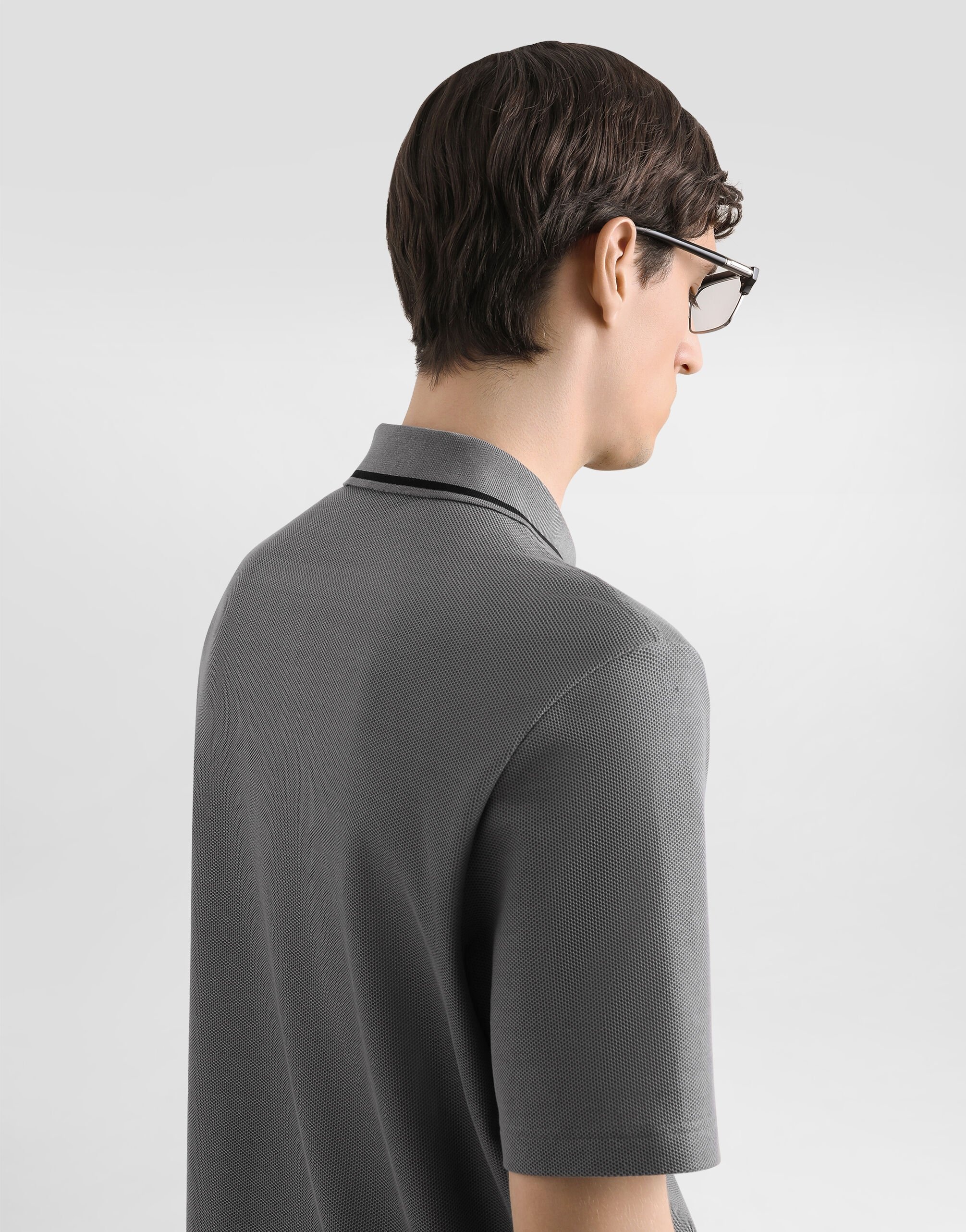 Cotton piqué polo shirt - 5
