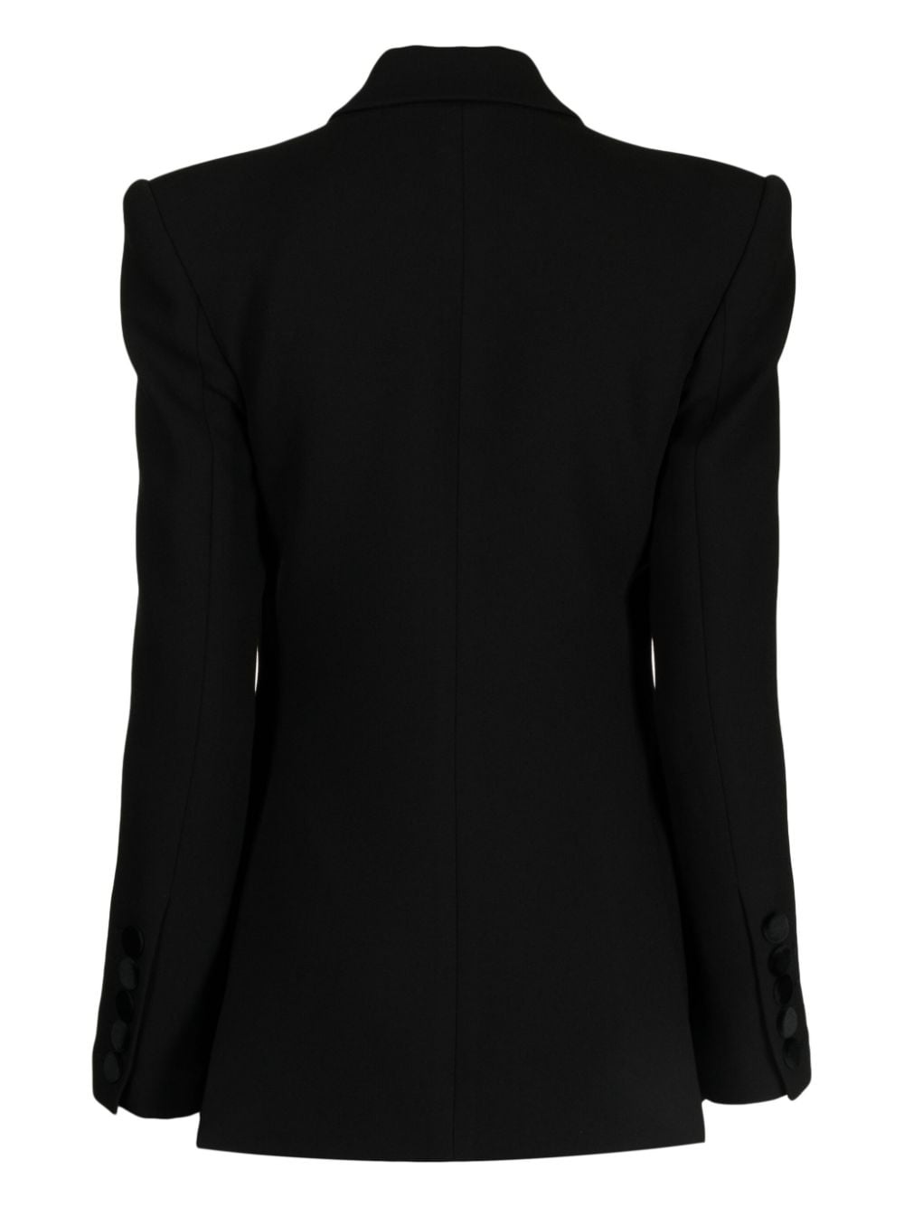 peak-lapel padded-shoulder blazer - 2