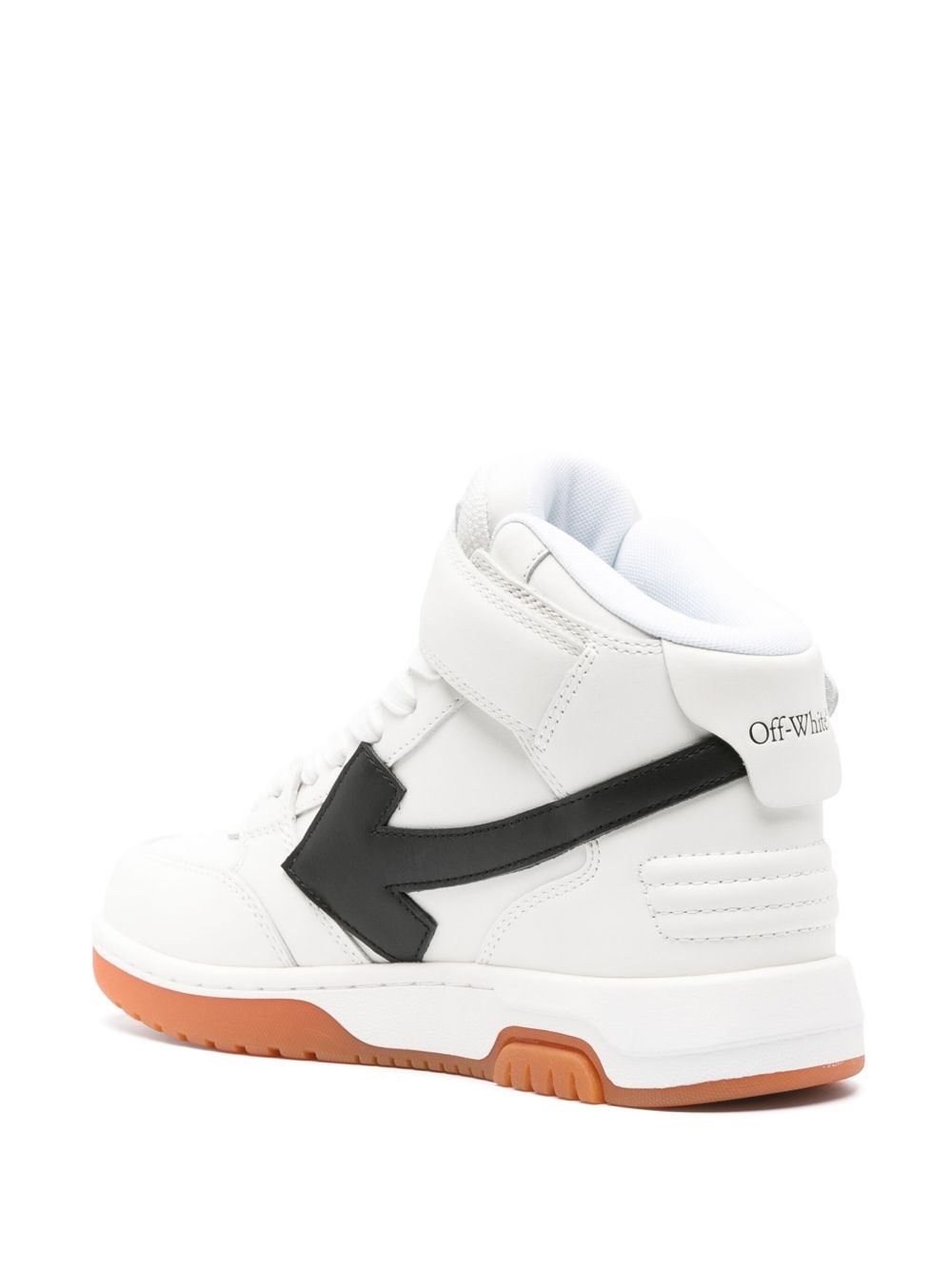 logo-patch leather sneakers - 3