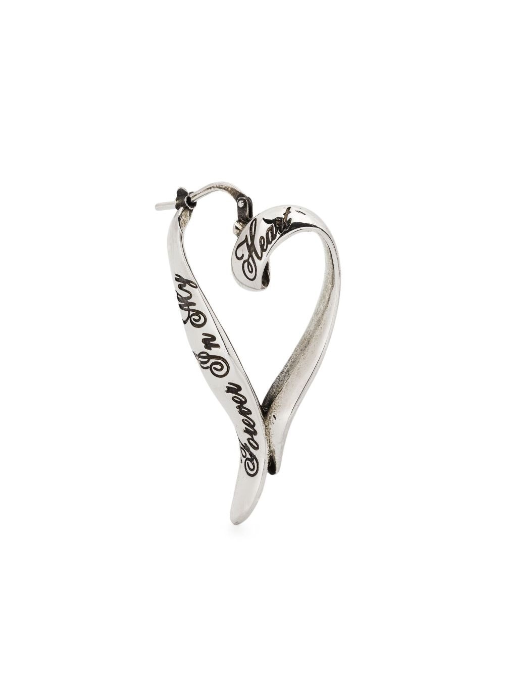 heart-shape brass earring - 1