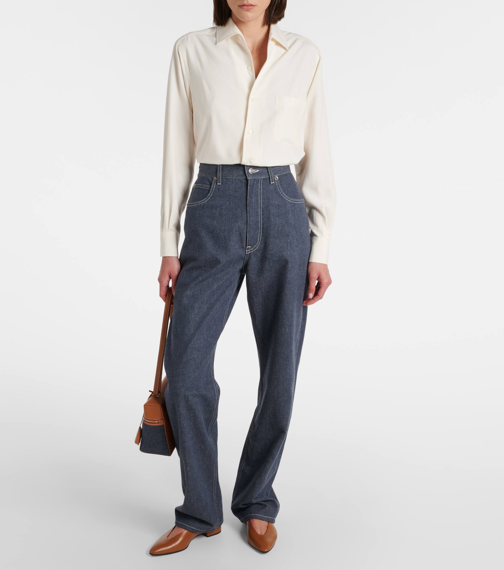 Tye high-rise wide-leg jeans - 7