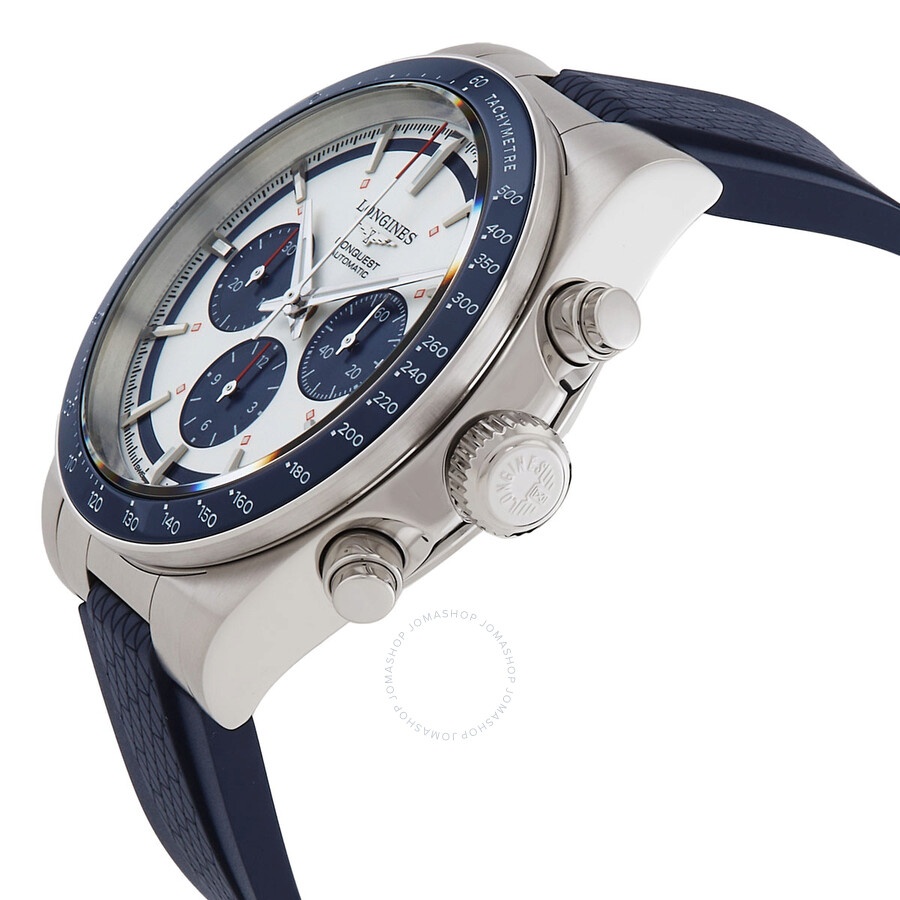 Longines Conquest Chronograph Automatic Silver Dial Men's Watch L3.835.4.98.9 - 2