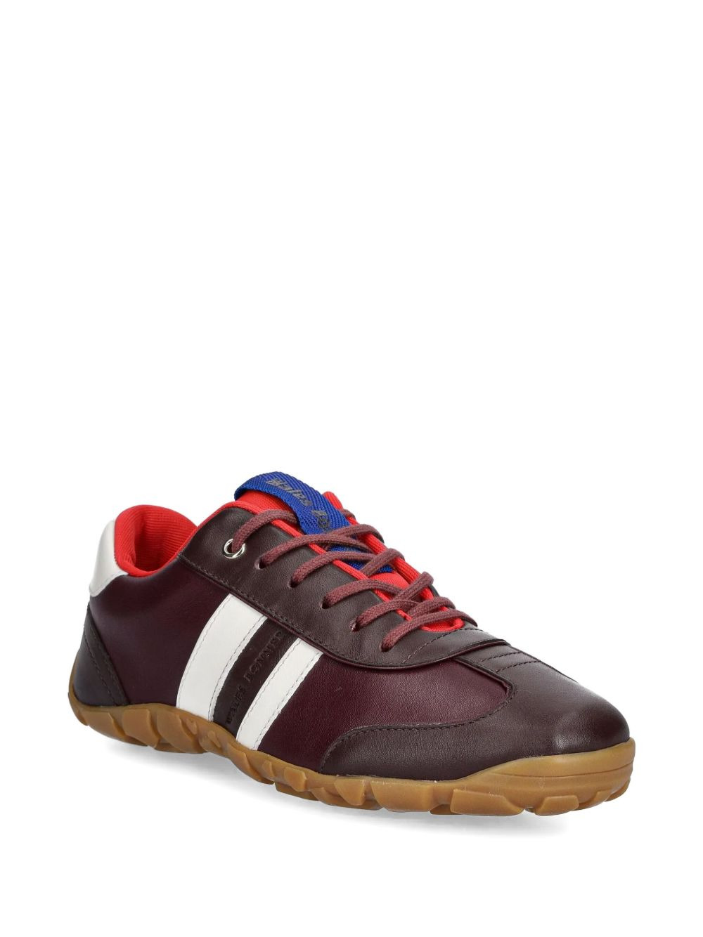 leather stripe sneakers - 2