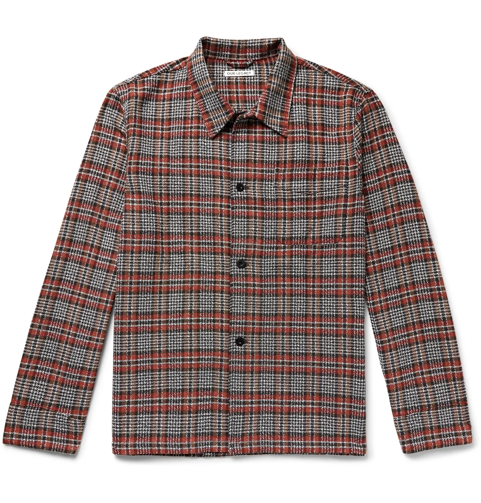 Checked Cotton-Blend Shirt Jacket - 1