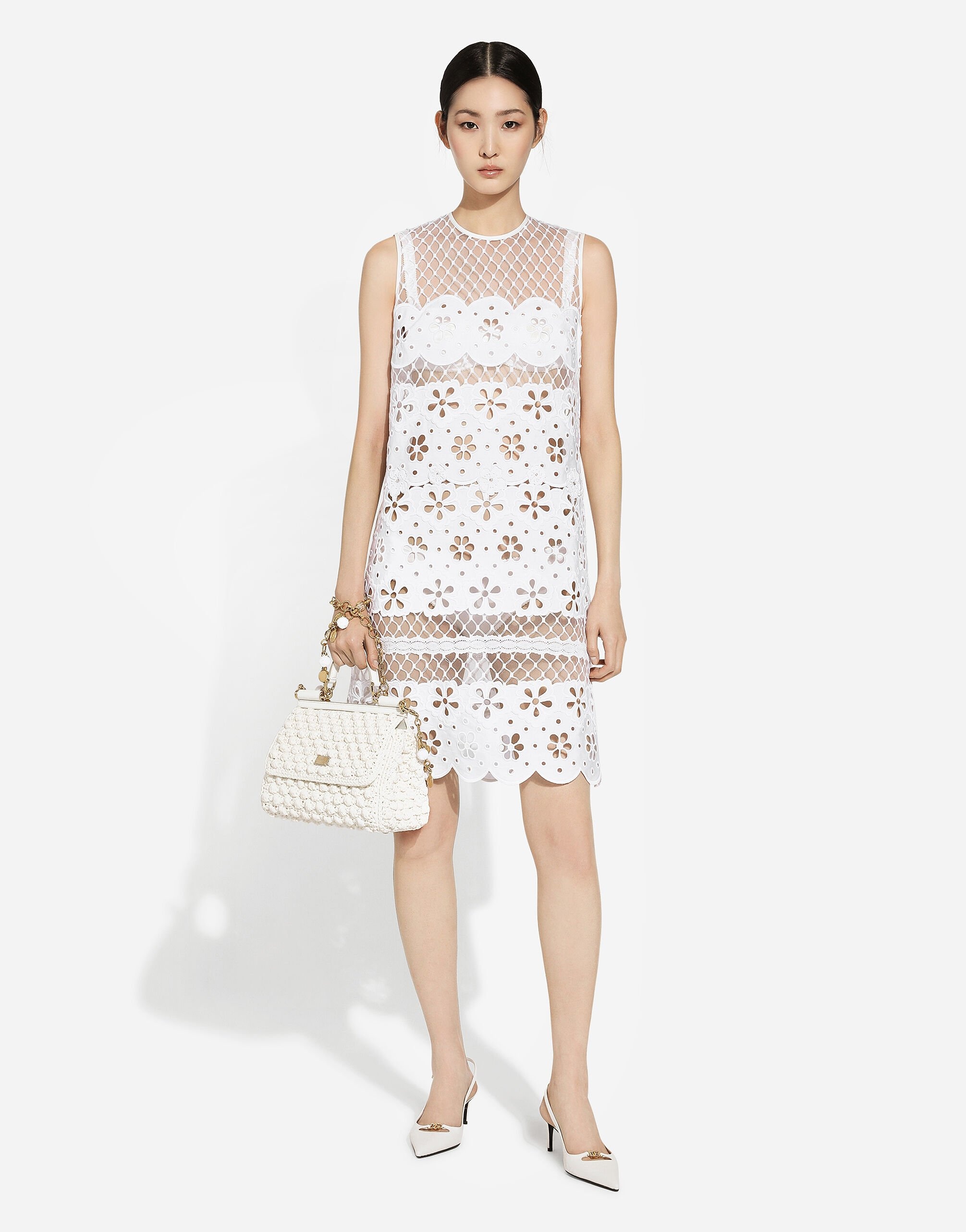 Short cotton dress with cut-out detailing - 2