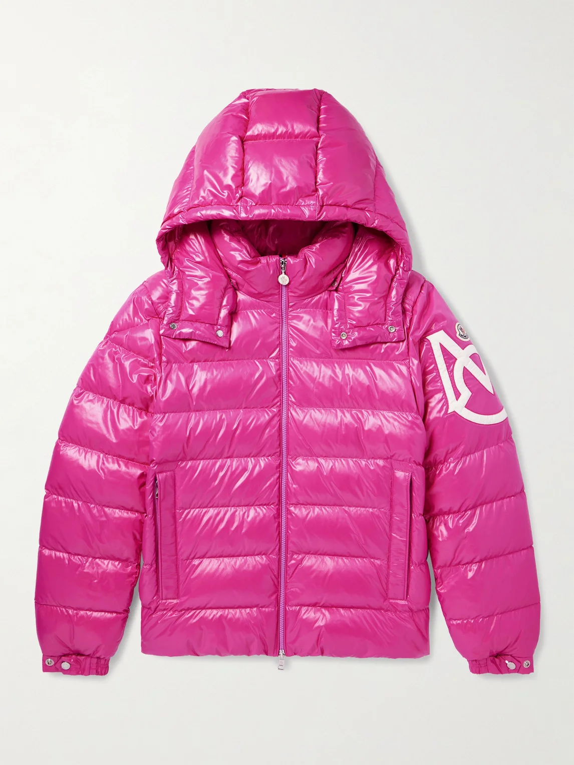 Saulx Logo-Appliquéd Quilted Shell Hooded Down Jacket - 1