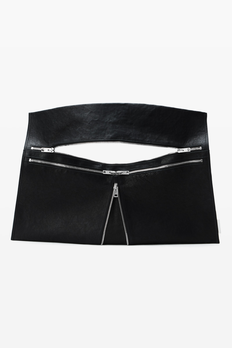 Black Large Calfskin Geo Bag - 1