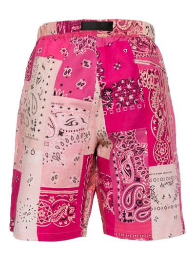 Readymade patchwork bandana-print cotton shorts outlook