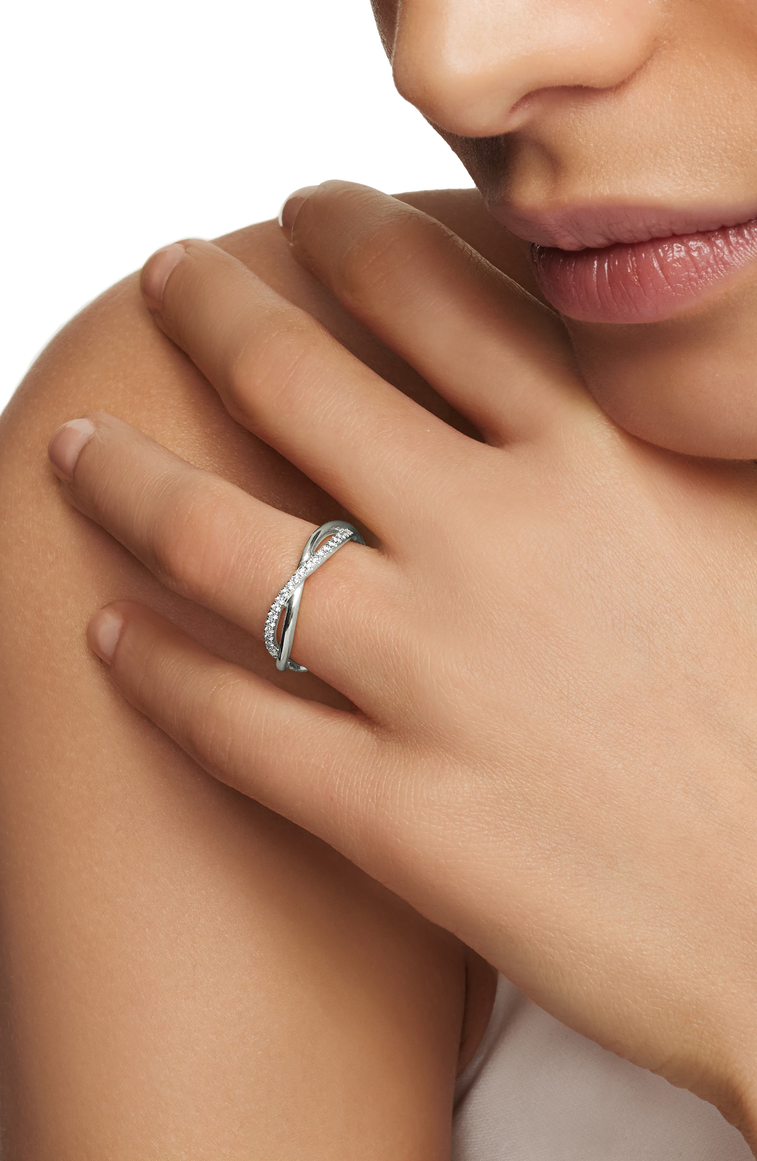 David Yurman DY Lanai Band Ring in Platinum with Pavé Diamonds at Nordstrom - 2