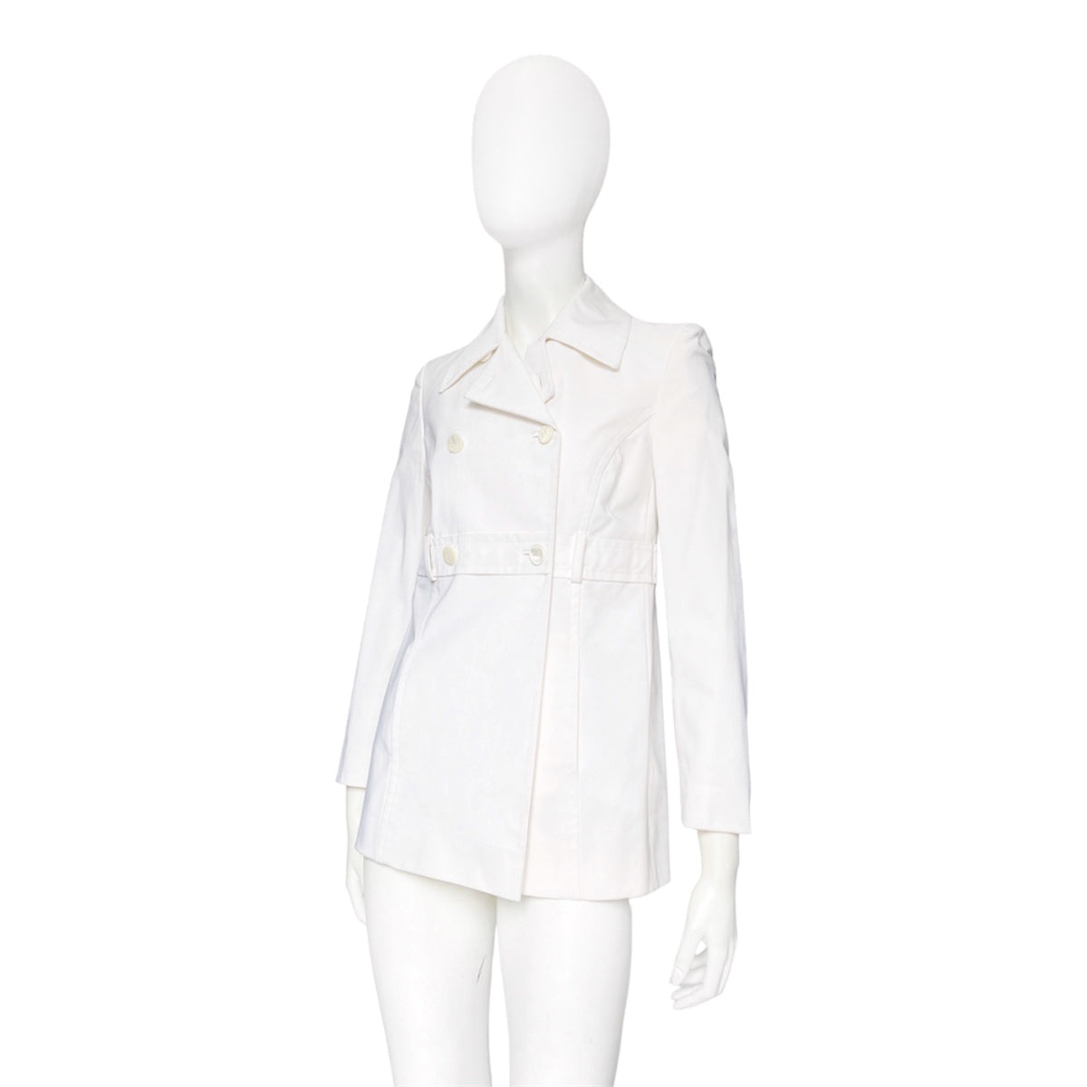 Gucci Spring 1996 Tom Ford Double-Breasted White Short Coat 38 - 3
