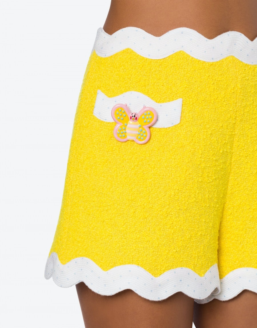 TOY BUTTONS TWEED SHORTS - 4