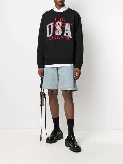 Rhude slogan-print cotton sweatshirt outlook