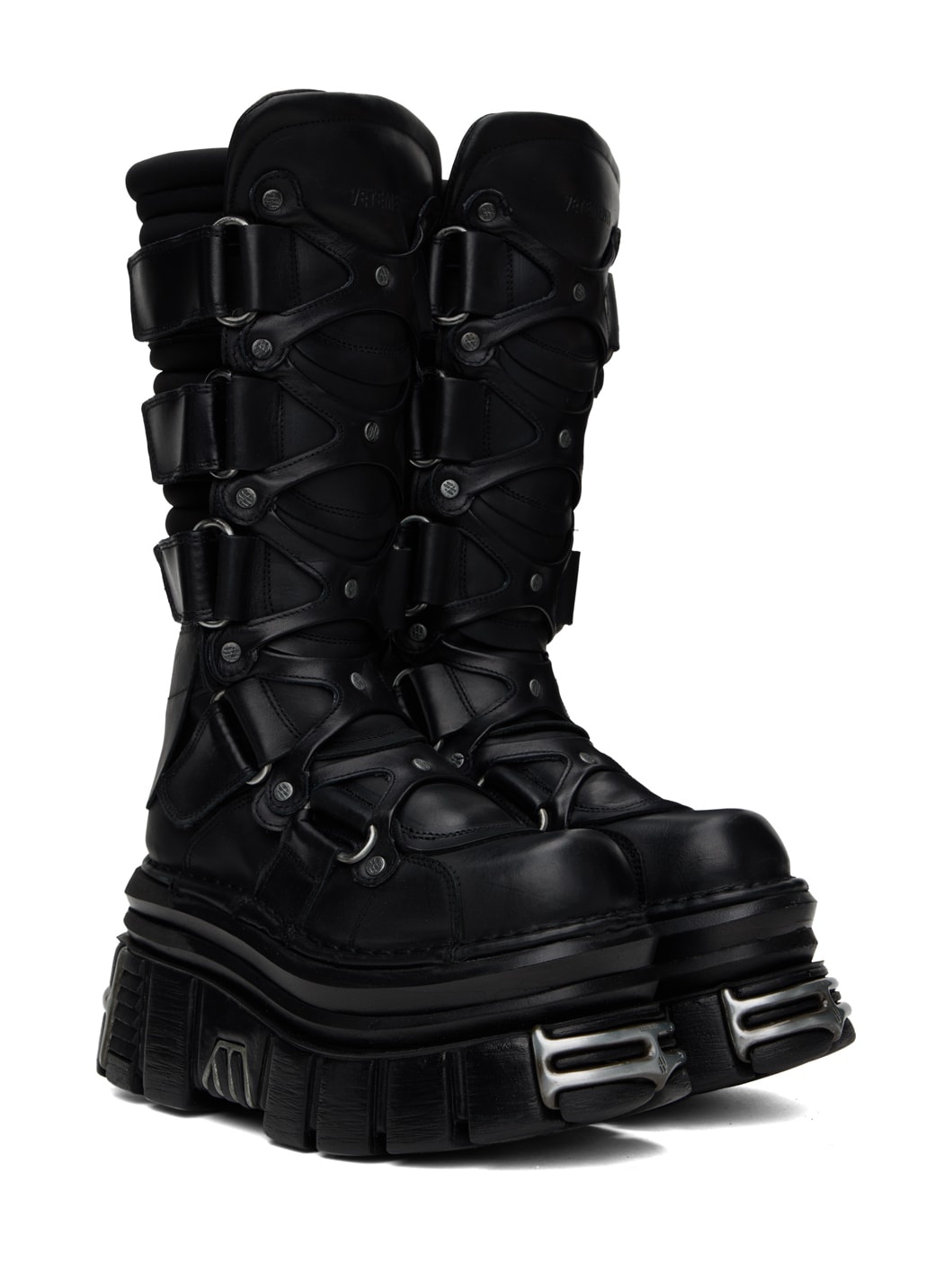 Black New Rock Edition Tower Boots - 4