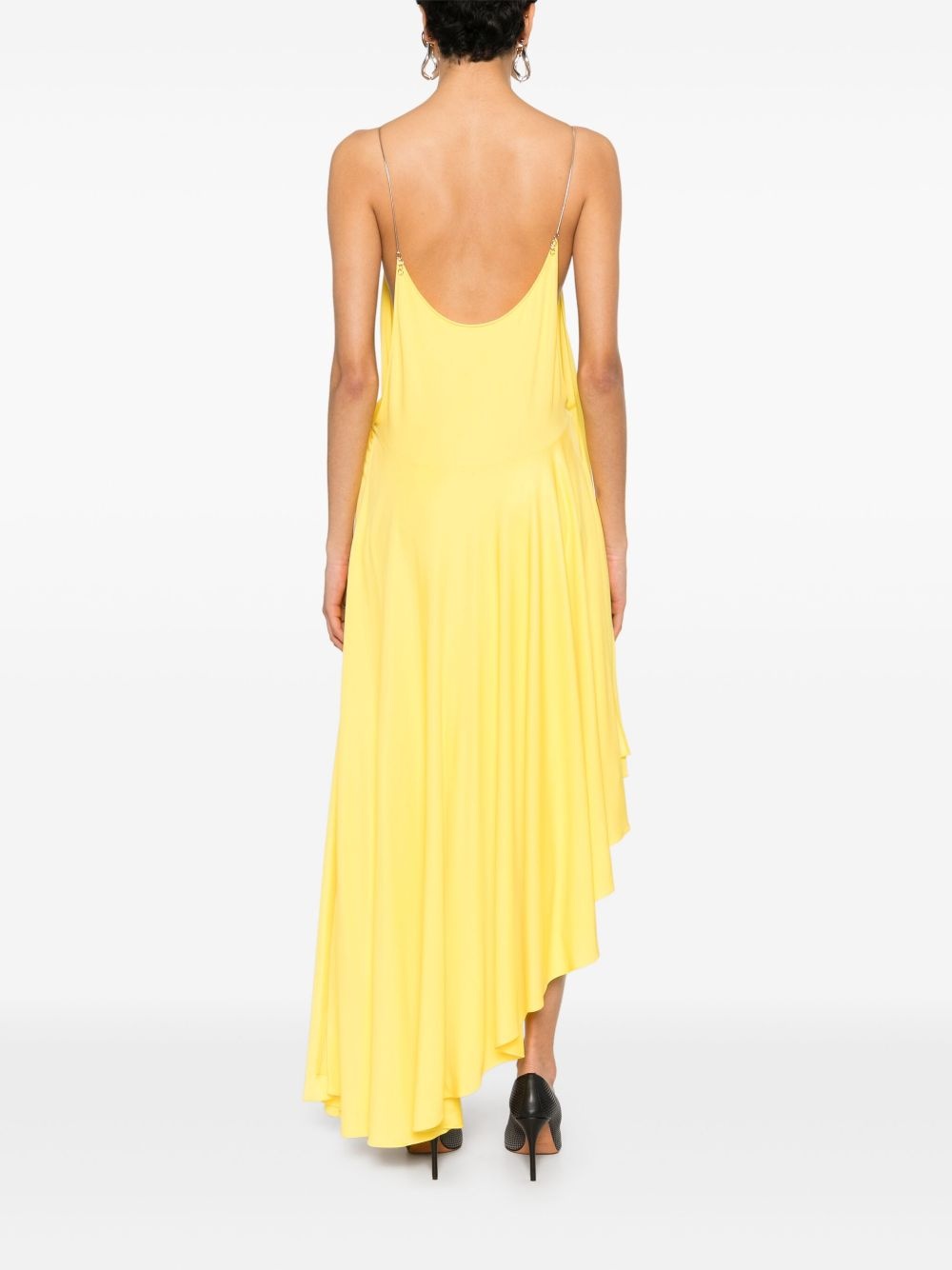 asymmetric jersey maxi dress - 4