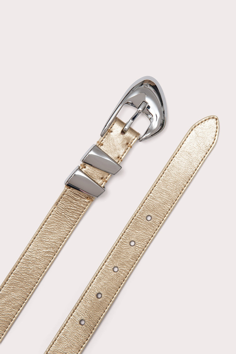 BY FAR Moore Parchment Metallic Leather outlook