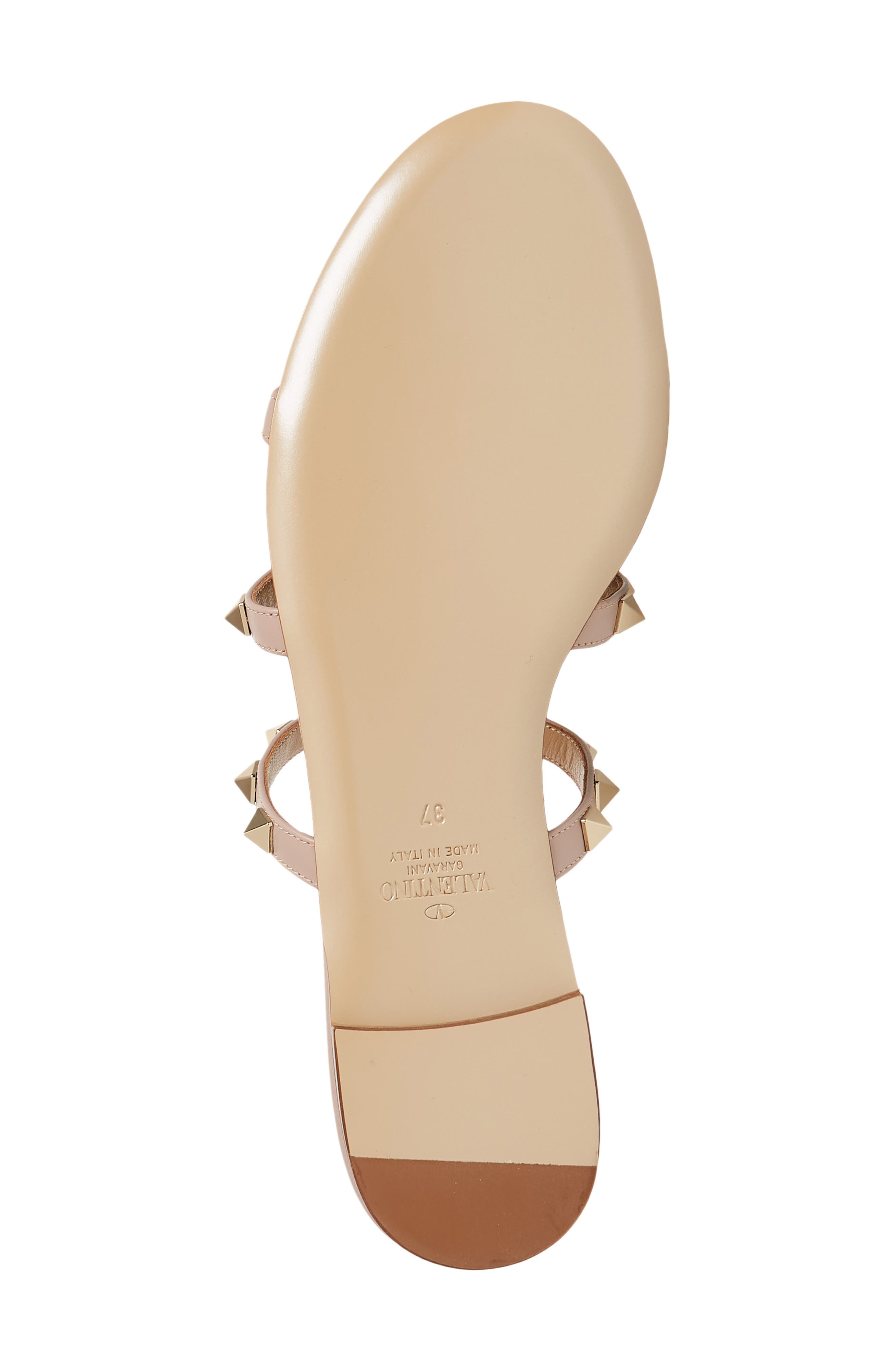 Valentino Garavani Rockstud Slide Sandal in P45 Poudre at Nordstrom - 6