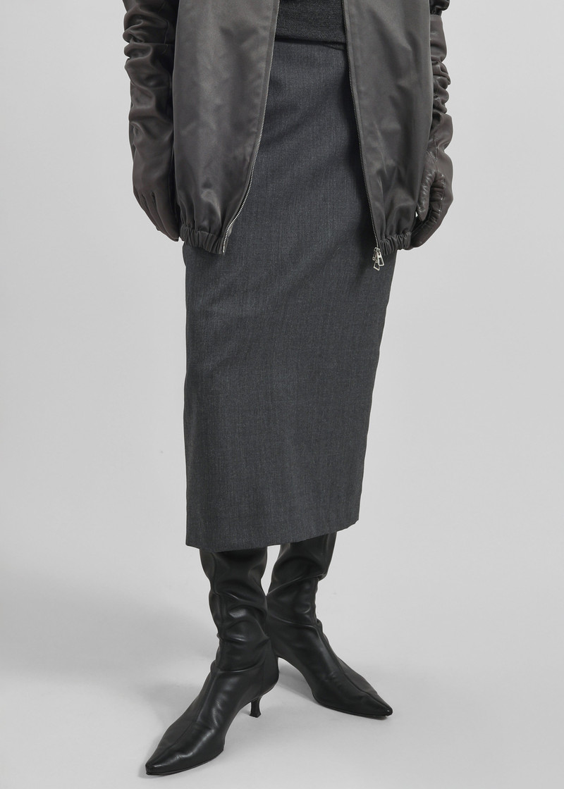 Alrose Midi Skirt - Dark Grey Melange 4