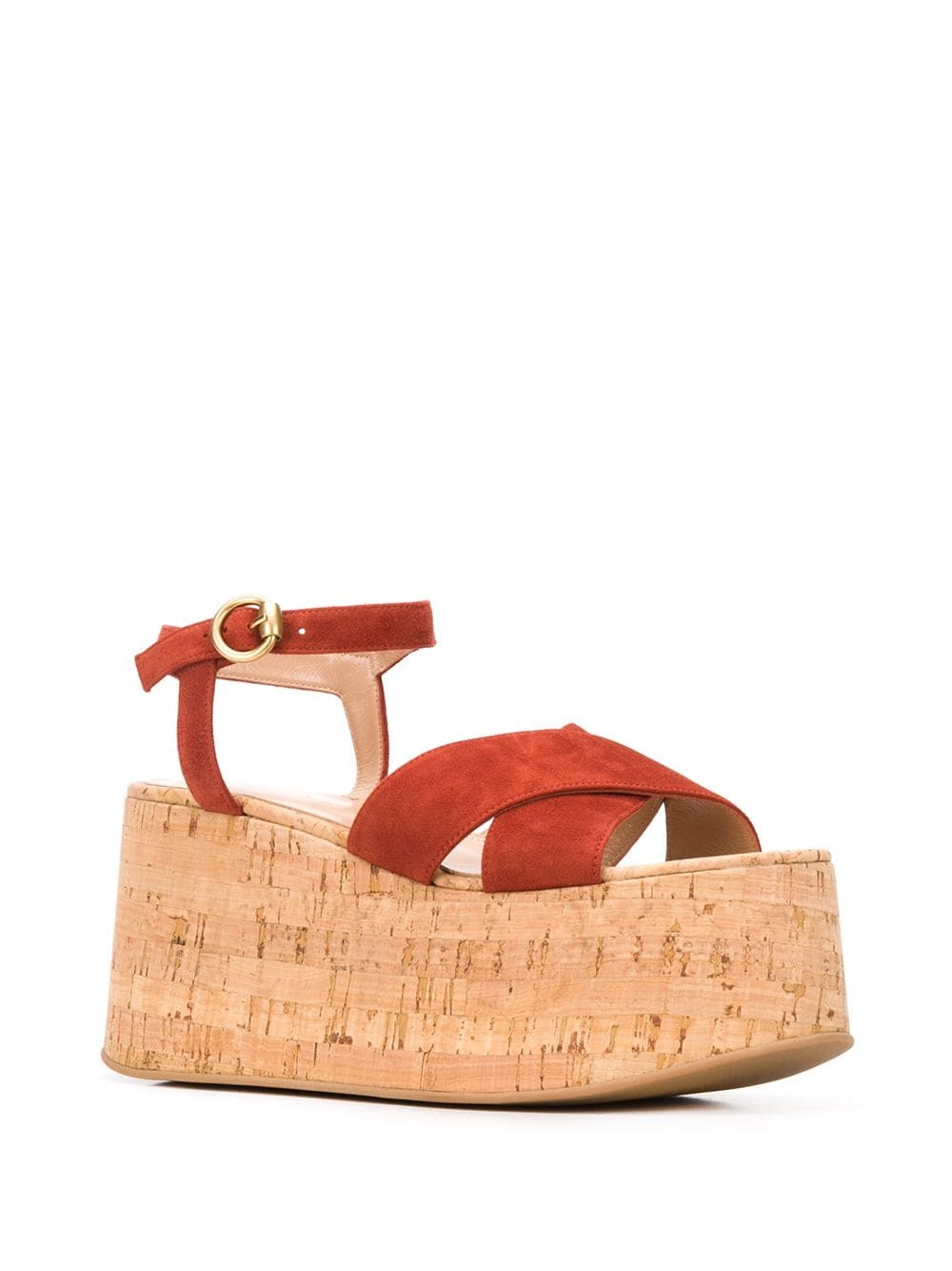 wedge heel cut-out detail sandals - 2