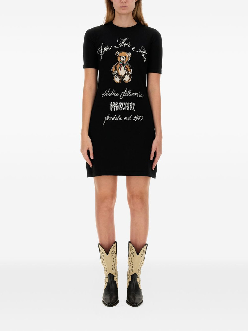 Moschino teddy-graphic mini dress outlook