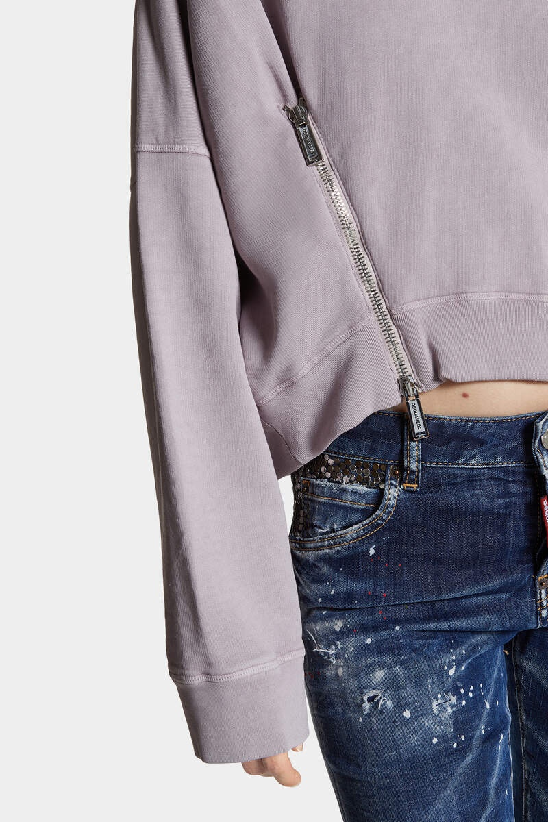 FADE DYED ONION CROPPED SWEATSHIRT - 6