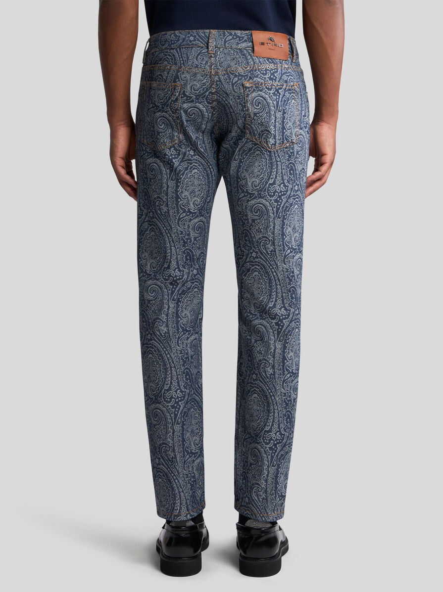 JEANS WITH PAISLEY MOTIF ALL OVER - 4