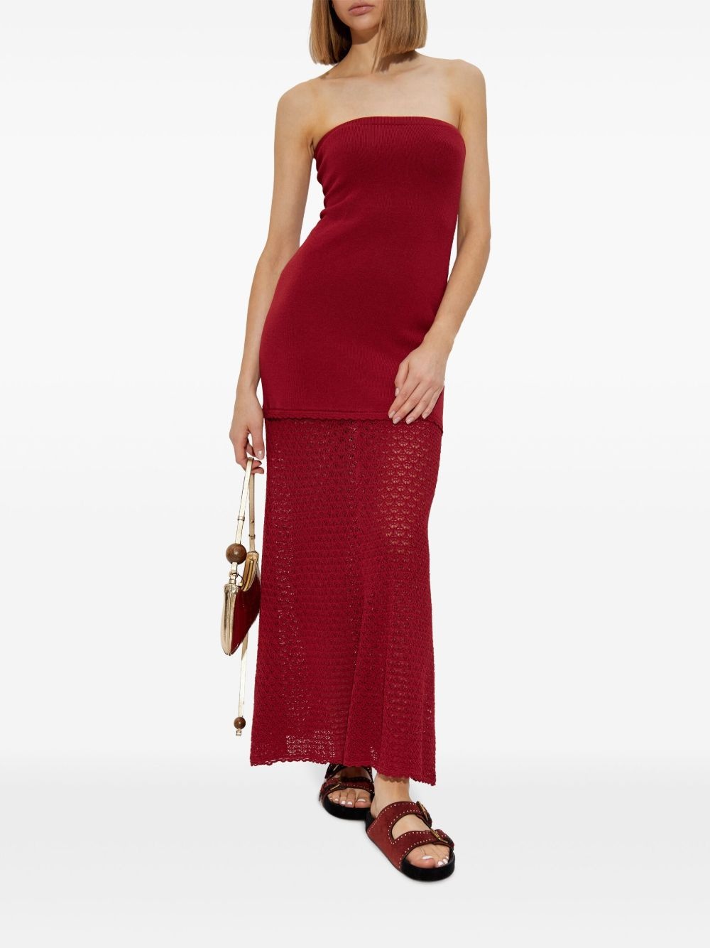 strapless maxi dress - 2