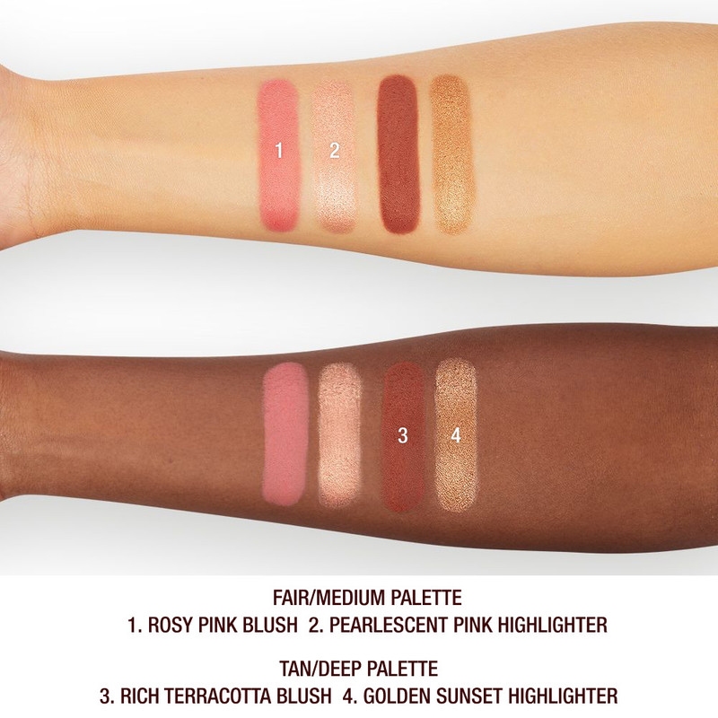 HOLLYWOOD BLUSH & GLOW GLIDE PALETTE TAN TO DEEP 5