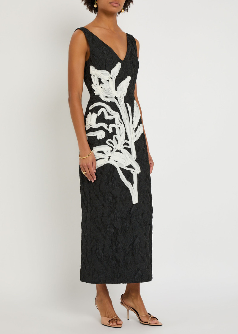 Erdem Erdem Patterned-jacquard Woven Midi Dress outlook