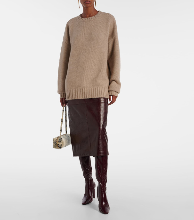 extreme cashmere Lovely ribbed-knit cashmere sweater outlook