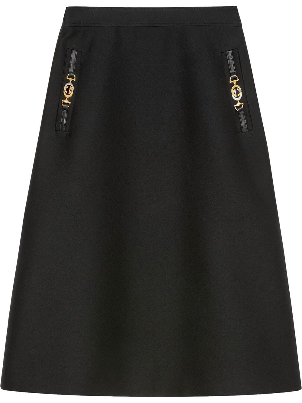 Horsebit detail A-line skirt - 1