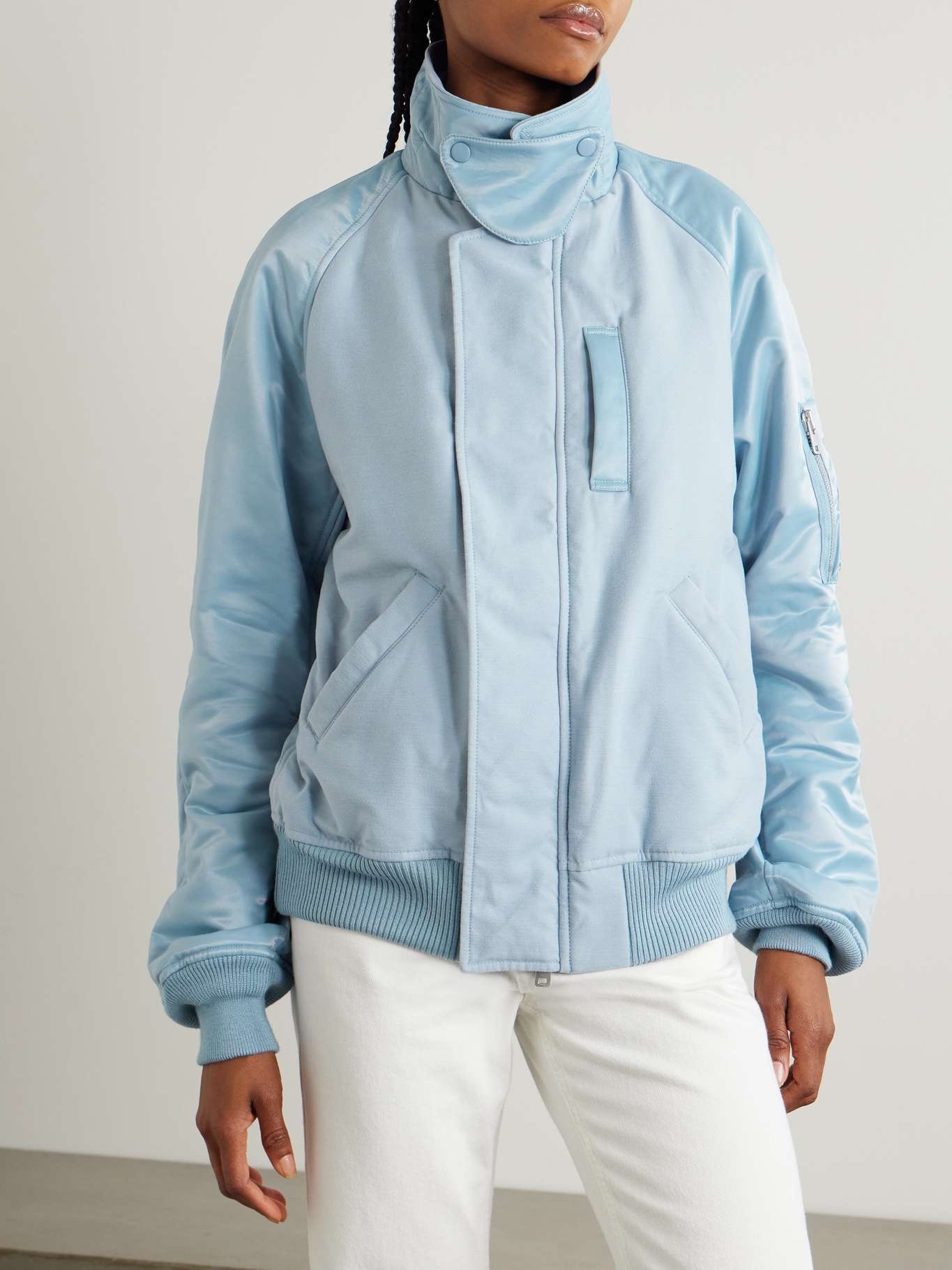 + Y-3 sateen and flannel bomber jacket - 3