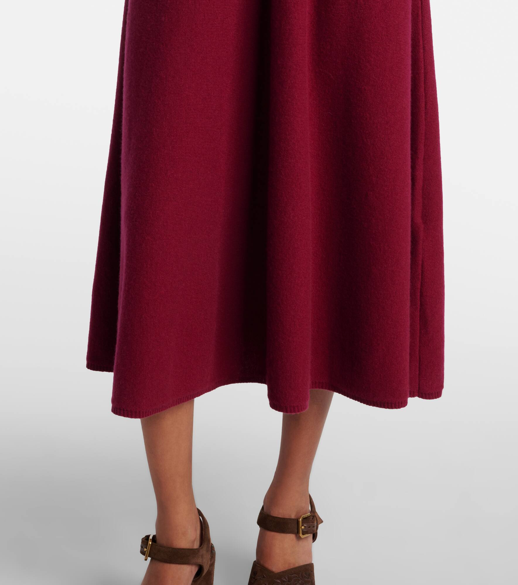 Silk, wool, and cashmere shirt dress - 6