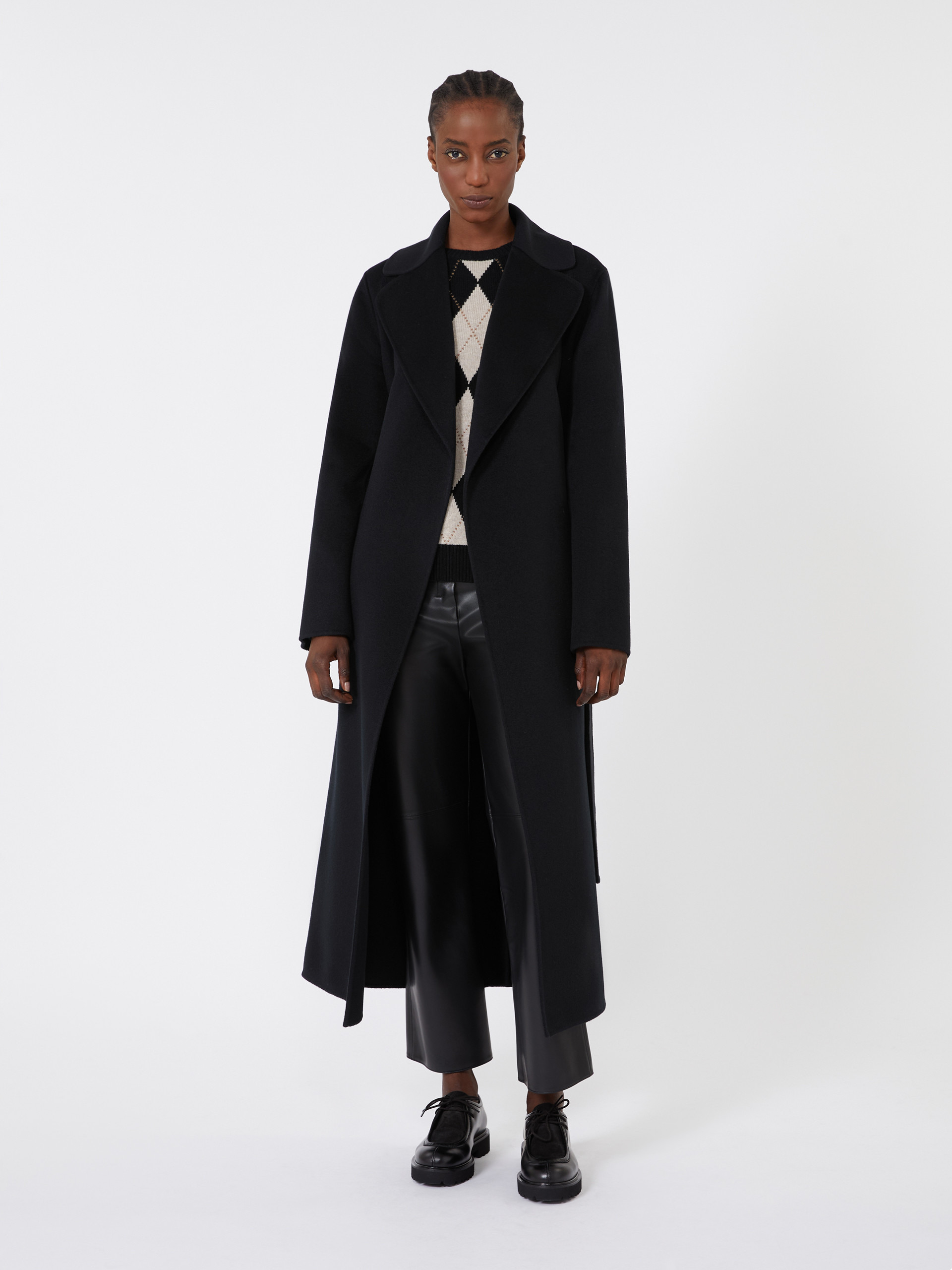 PAOLA Wool and cashmere coat with belt - 2