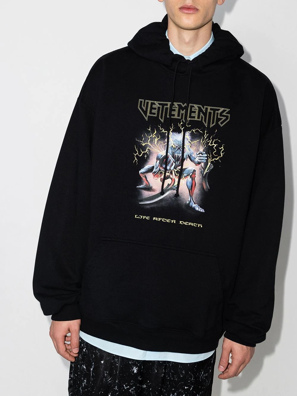 graphic-print cotton hoodie - 2