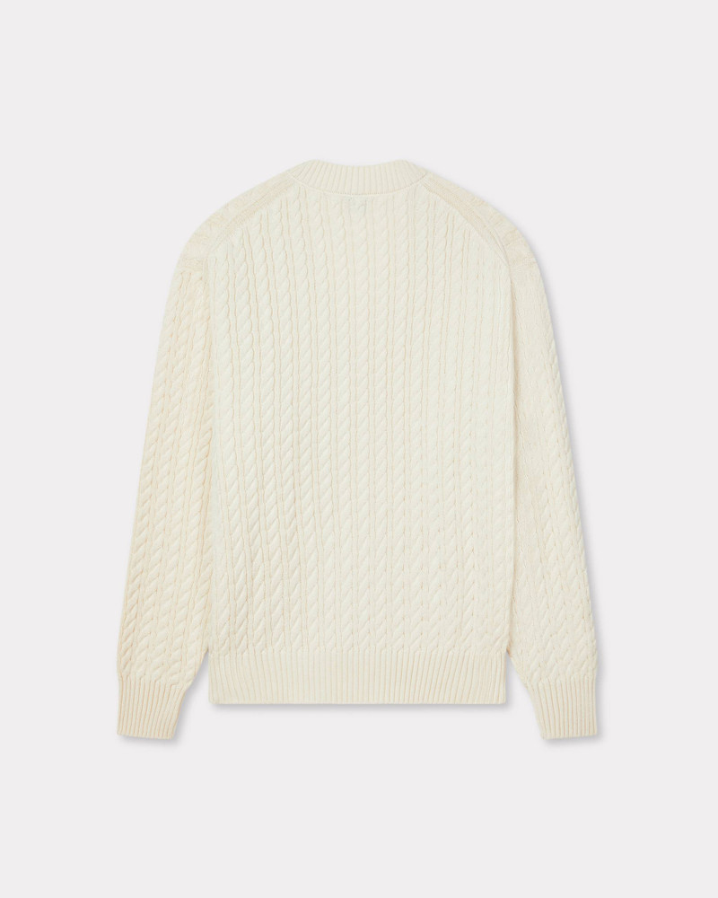 KENZO 'Boke Flower' embroidered knit cardigan in cotton wool outlook