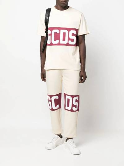 GCDS logo-print cotton track pants outlook