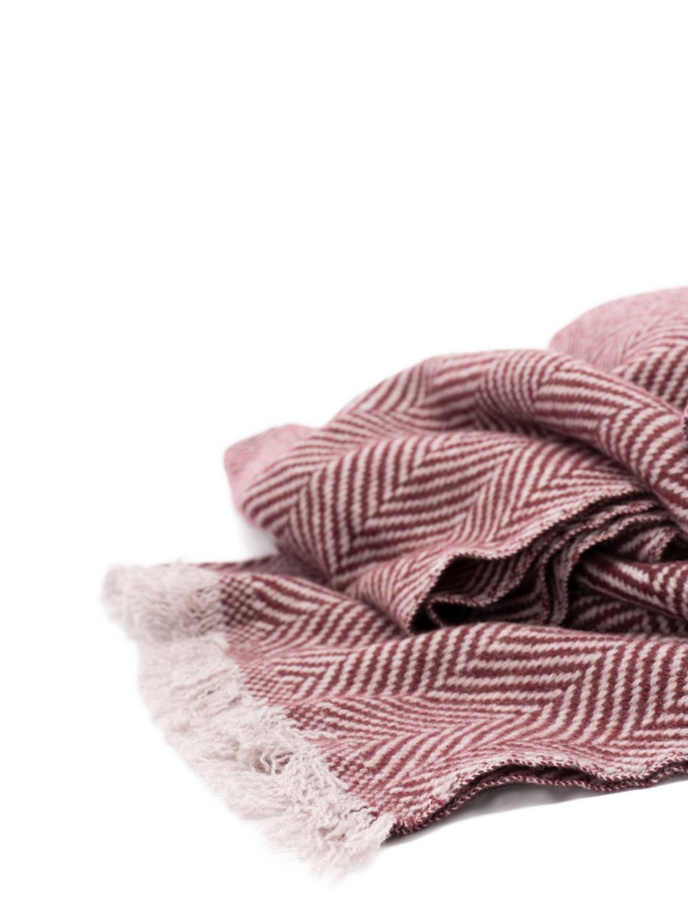 herringbone-pattern cashmere scarf - 3