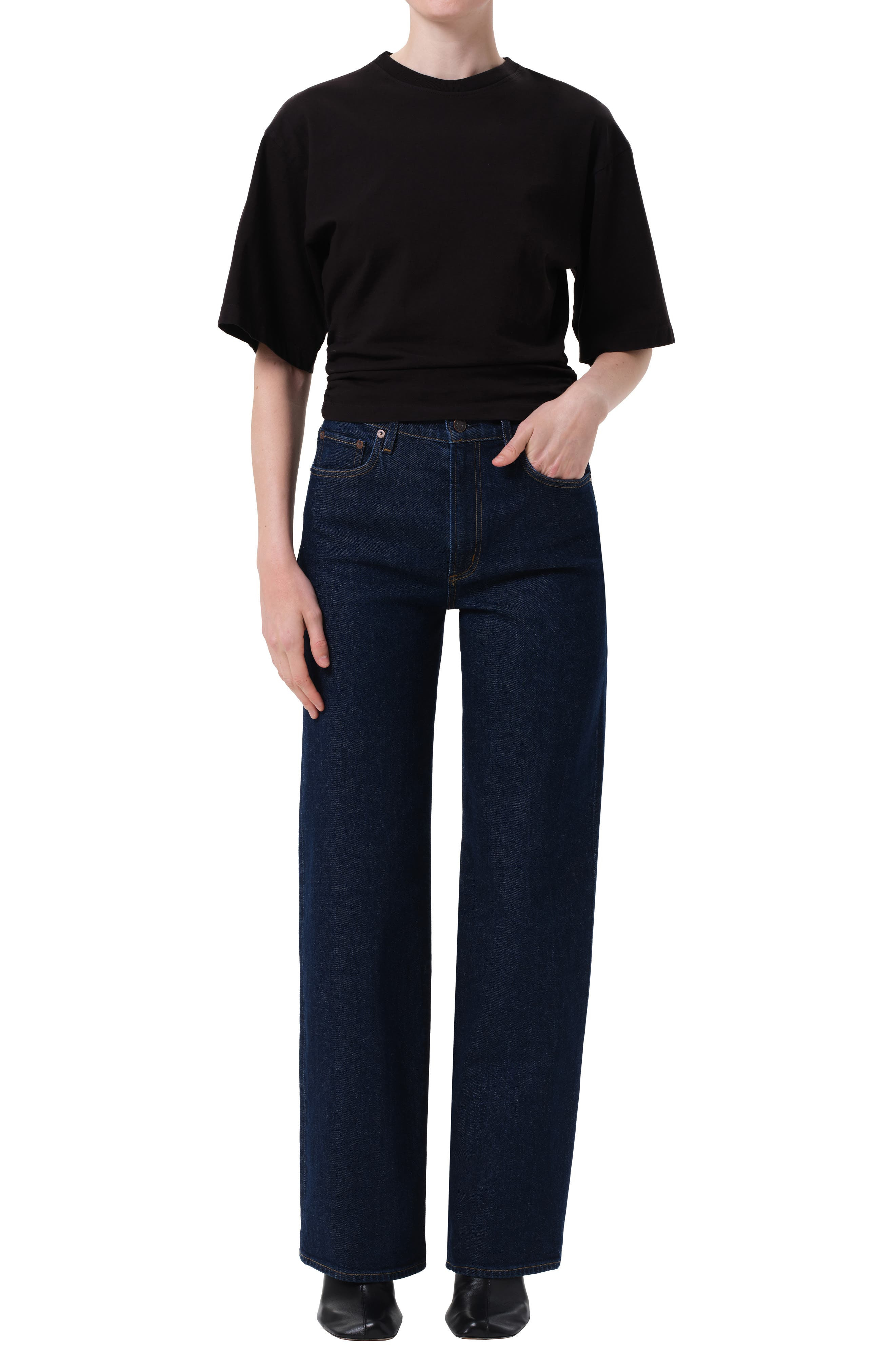 AGOLDE Harper Relaxed Straight Leg Jeans in Reissue True Indigo Rinse at Nordstrom - 5