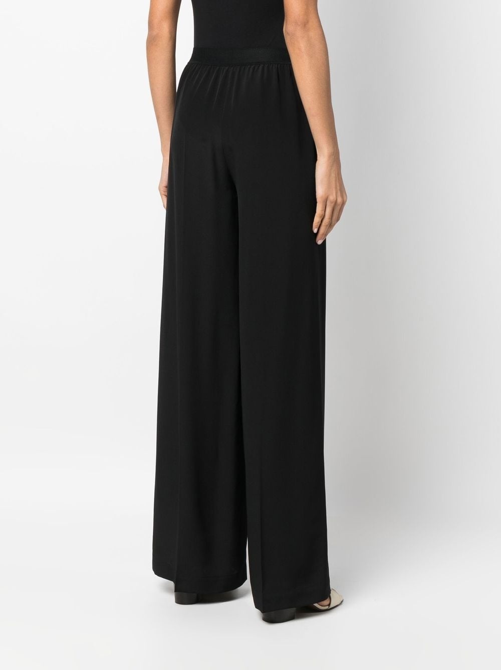 elasticated wide-leg trousers - 4