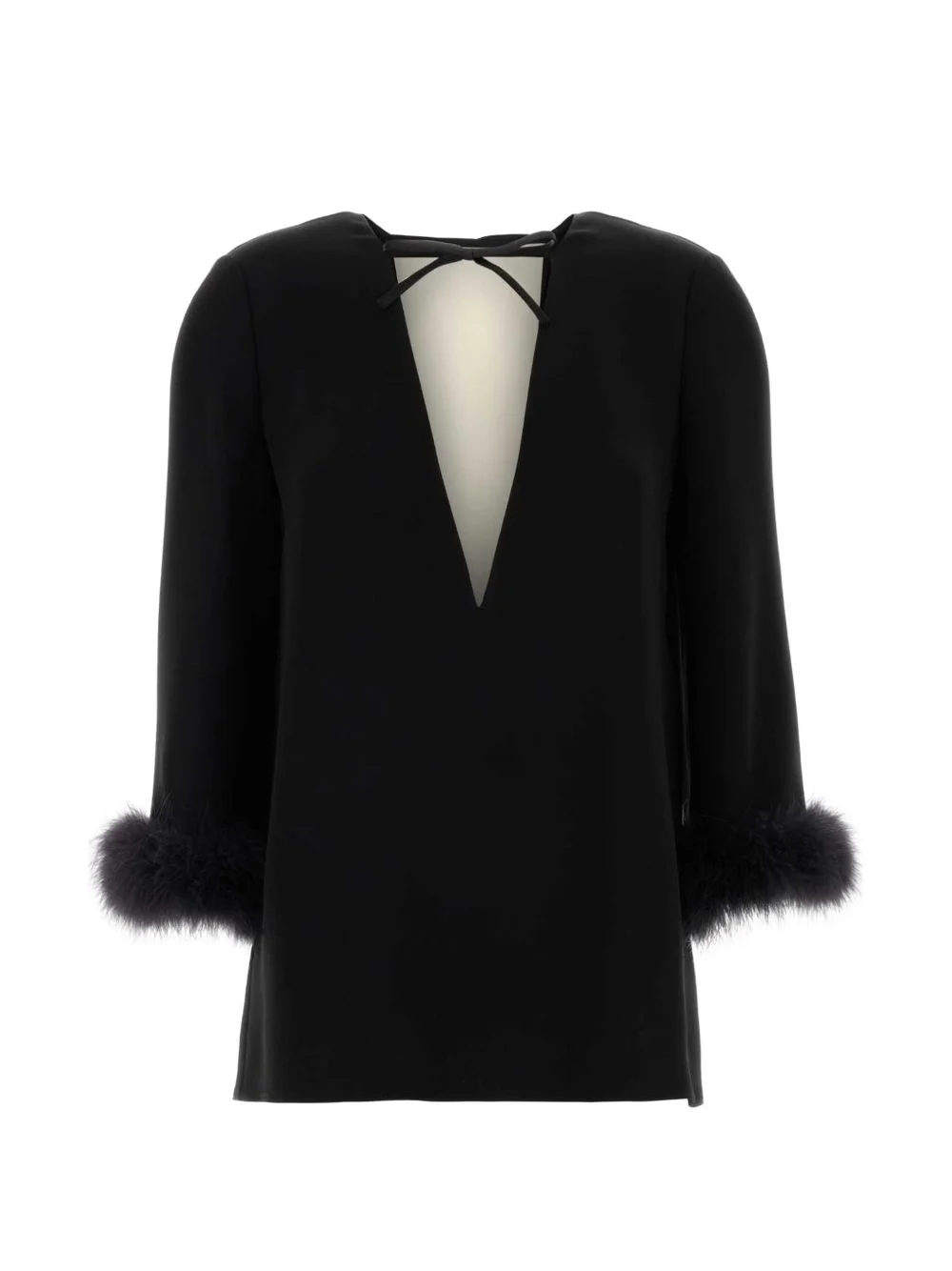 feathered blouse - 1