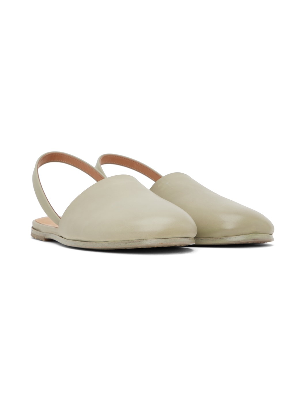 SSENSE Exclusive Green Marcella Slingback Slippers - 4