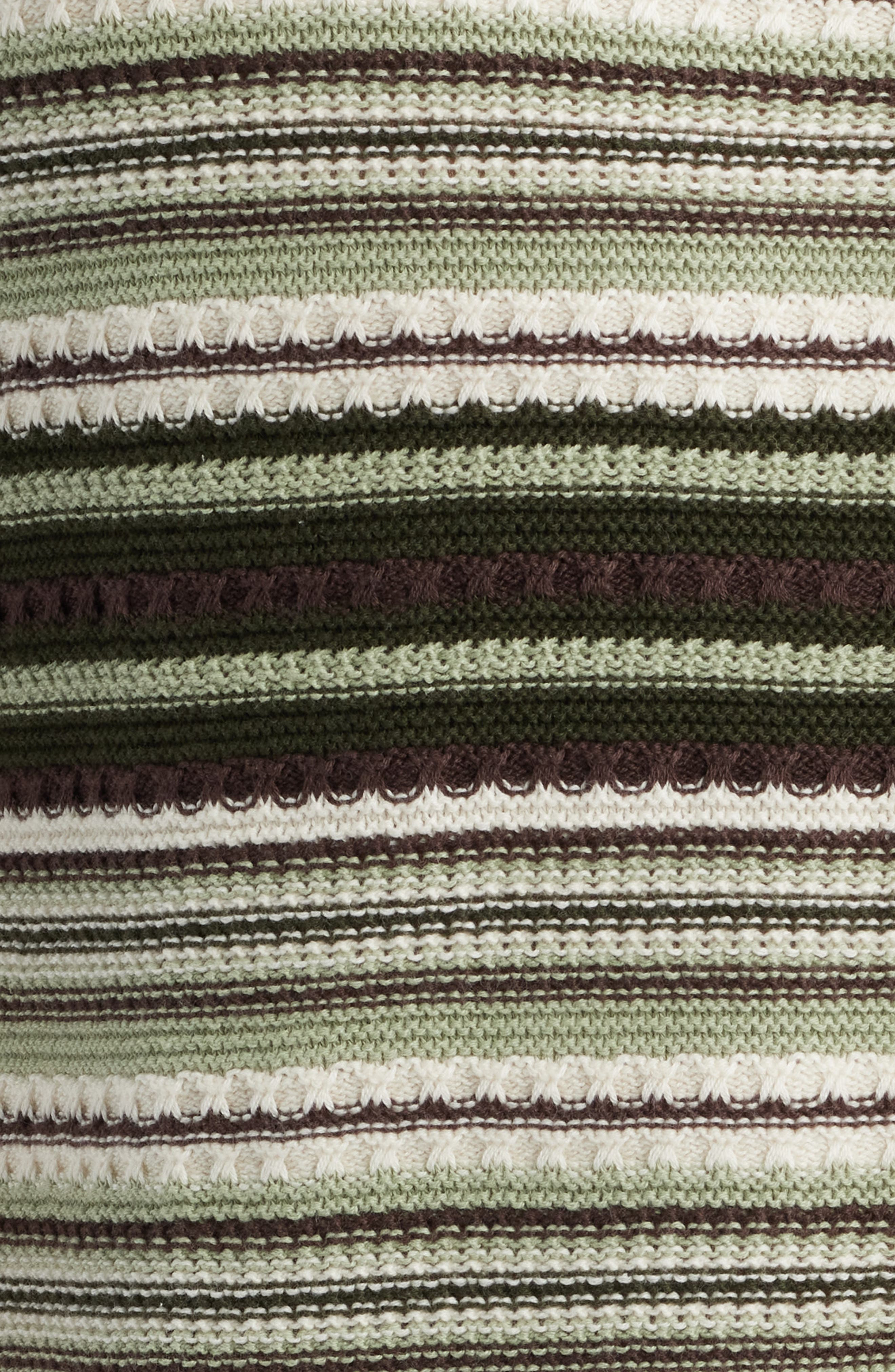 NN07 Nolan 6686 Polo Cardigan in Green Stripe at Nordstrom - 6