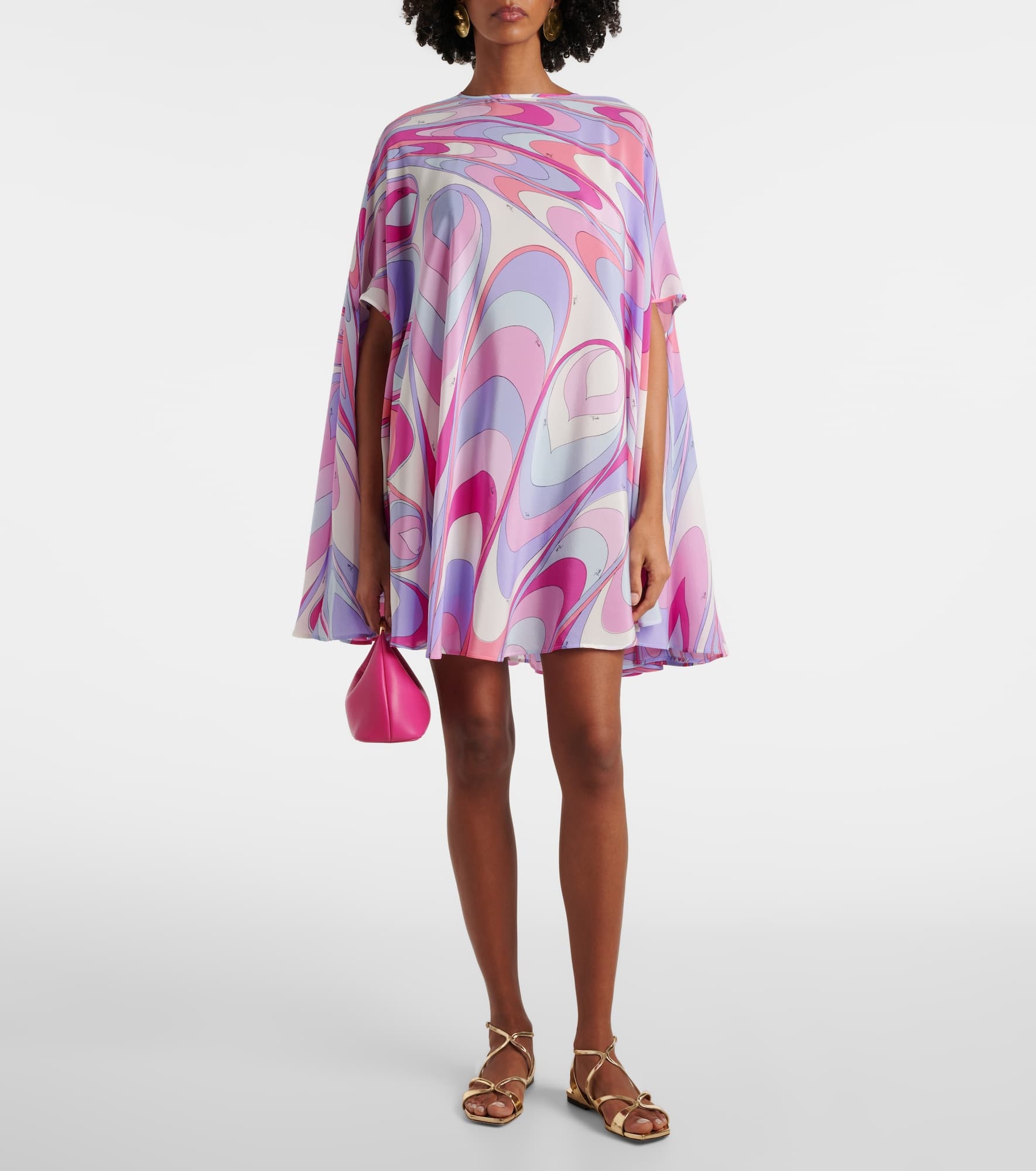 Printed silk crêpe de chine kaftan - 2