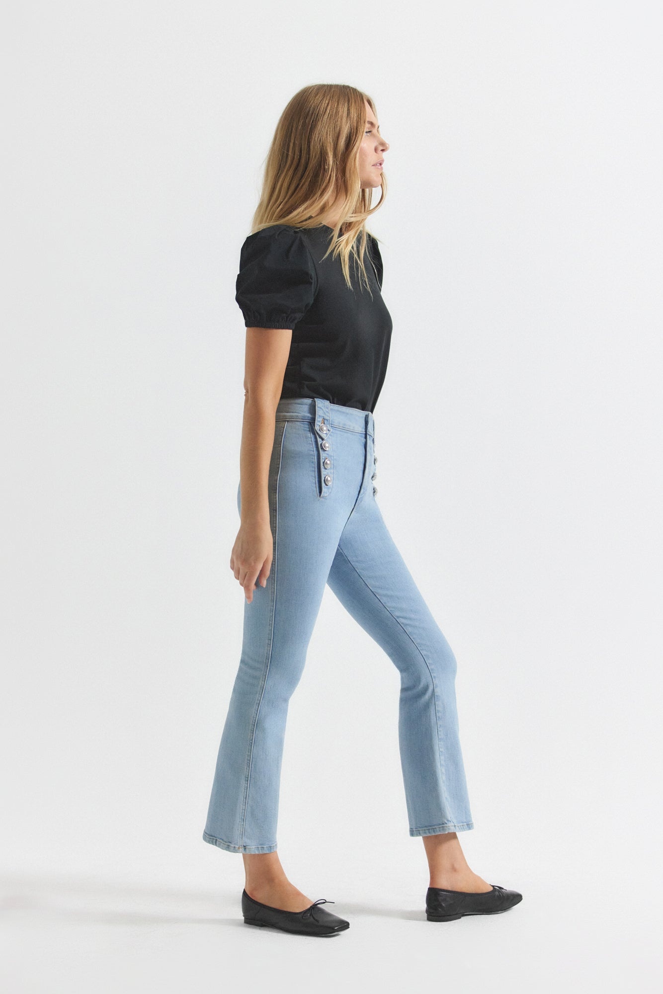 ROBERTSON CROP FLARE JEANS - 4